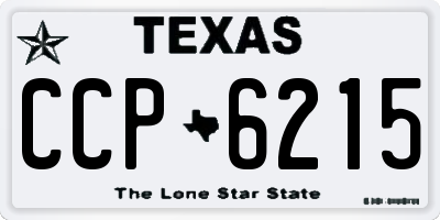 TX license plate CCP6215