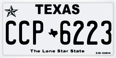 TX license plate CCP6223