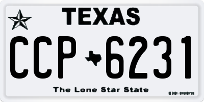 TX license plate CCP6231