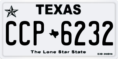 TX license plate CCP6232