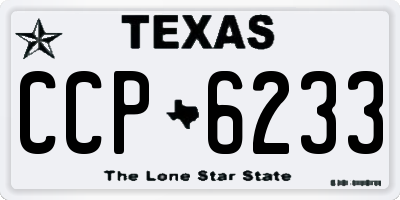 TX license plate CCP6233