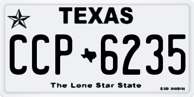 TX license plate CCP6235