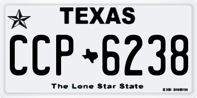 TX license plate CCP6238