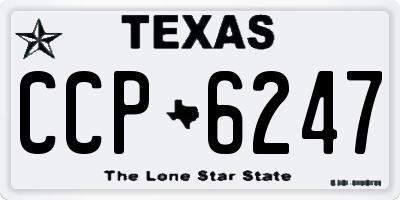 TX license plate CCP6247