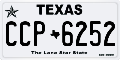 TX license plate CCP6252