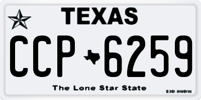 TX license plate CCP6259