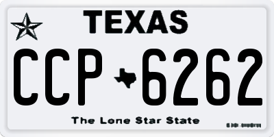 TX license plate CCP6262