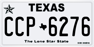 TX license plate CCP6276
