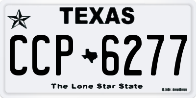 TX license plate CCP6277