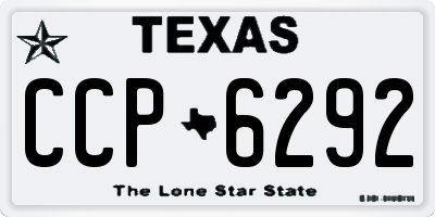 TX license plate CCP6292