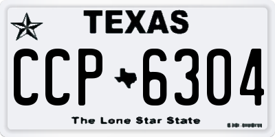 TX license plate CCP6304
