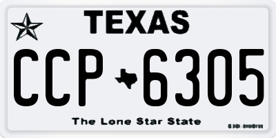 TX license plate CCP6305
