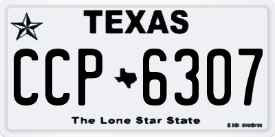 TX license plate CCP6307
