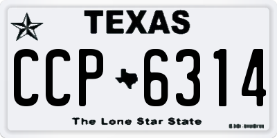 TX license plate CCP6314