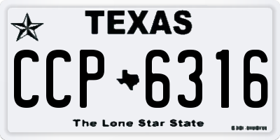 TX license plate CCP6316