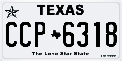 TX license plate CCP6318