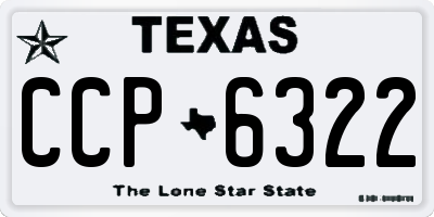 TX license plate CCP6322
