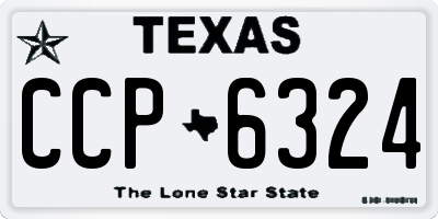 TX license plate CCP6324