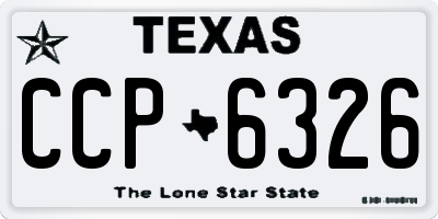 TX license plate CCP6326