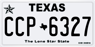 TX license plate CCP6327