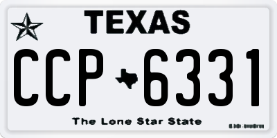 TX license plate CCP6331