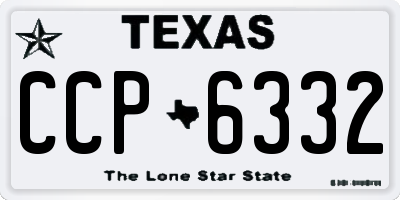 TX license plate CCP6332
