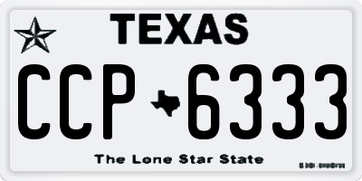 TX license plate CCP6333