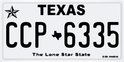 TX license plate CCP6335