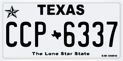 TX license plate CCP6337