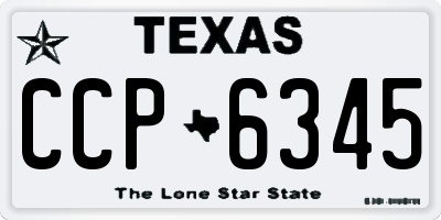 TX license plate CCP6345