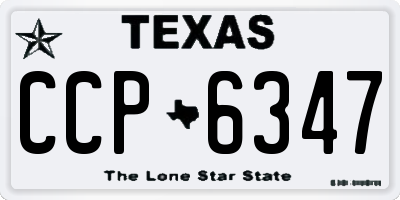 TX license plate CCP6347
