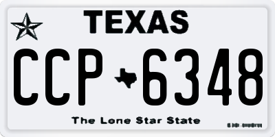 TX license plate CCP6348
