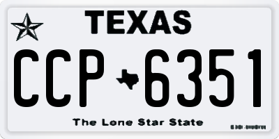 TX license plate CCP6351