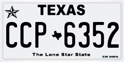 TX license plate CCP6352