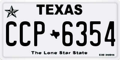 TX license plate CCP6354