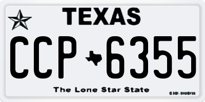 TX license plate CCP6355