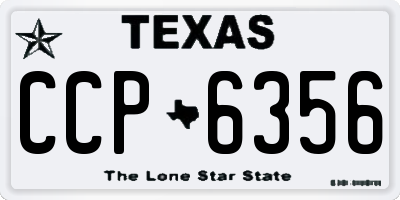 TX license plate CCP6356