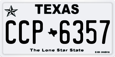 TX license plate CCP6357