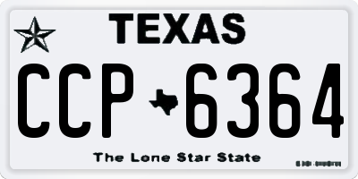 TX license plate CCP6364