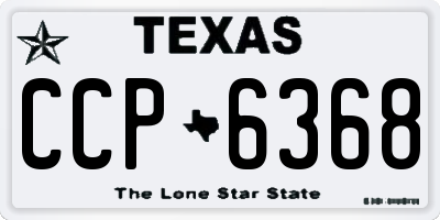 TX license plate CCP6368