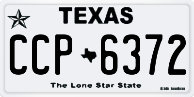 TX license plate CCP6372