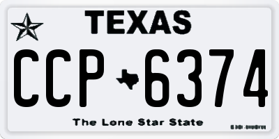 TX license plate CCP6374