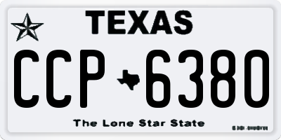 TX license plate CCP6380