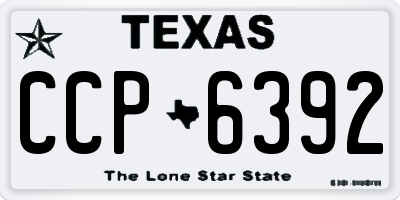 TX license plate CCP6392
