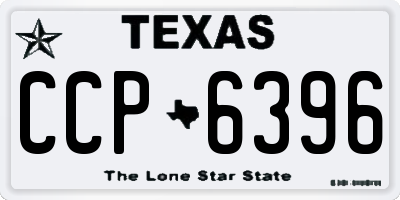 TX license plate CCP6396