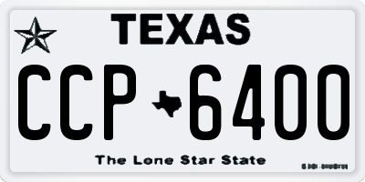 TX license plate CCP6400
