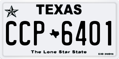 TX license plate CCP6401