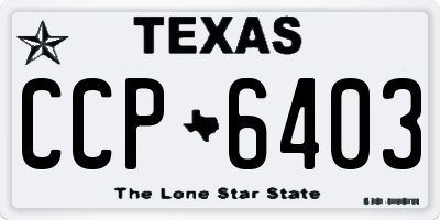 TX license plate CCP6403