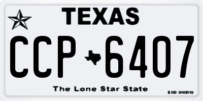 TX license plate CCP6407