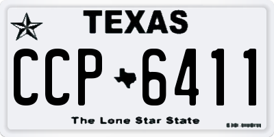 TX license plate CCP6411